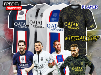 เสื้อฟุตบอลสโมสรฟุตบอล ปารีแซ็ง-แฌร์แม็ง ชุดเติส เกรดแฟนบอล ปี 2022/23 Paris Saint-Germain F.C. Third Jersey 2022/23 ( PLAYER )