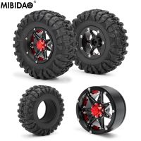 fyjhMIBIDAO 2.2" Rubber Tires &amp; Beadlock Wheel Hub Rim For 1/10 Axial SCX10 90046 TRX4 D90 Wraith 90048 RC Crawler Car