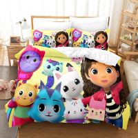 ₪❁ Gabbys Dollhouse Bedding Set Single Twin Full Queen King Size Bed Set Aldult Kid Bedroom Duvetcover Sets 3D 2022 Bed Sheet Set