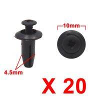 uxcell a17051100ux0353 20Pcs Black Car Plastic Rivets Splash Guard Push Type Fastener Clip 4.5mm 20 Pack