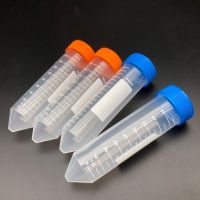 【YF】卐✚✿  6Pcs/Pack 50mL Screw Cap Bottom Plastic Centrifuge Tube Centrifugal Laboratory Analysis Vial