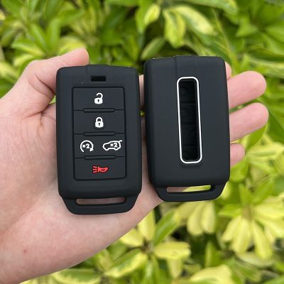 dfthrghd Silicone Car Key Cover Case for Dodge RAM 1500 2a500 RAM2500 TRX for jeep Wagoneer 2021 5button Key Case Keychain Accessories