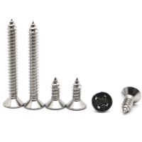 10/20/50pcs Cross Flat Head Self-tapping Screws M1 M1.2 M1.4 M1.7 M2 M2.3 M2.6 M3 M3.5 M4 M5 M6 Stainless Steel Phillips Screws