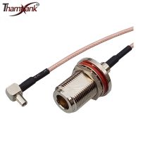 ✟ Customized RG316 RF Coaxial Cable Assembly N Female Jack to TS9 Male Right Angle Connector TS9 to N Jack Pigtail Cable 15CM 6