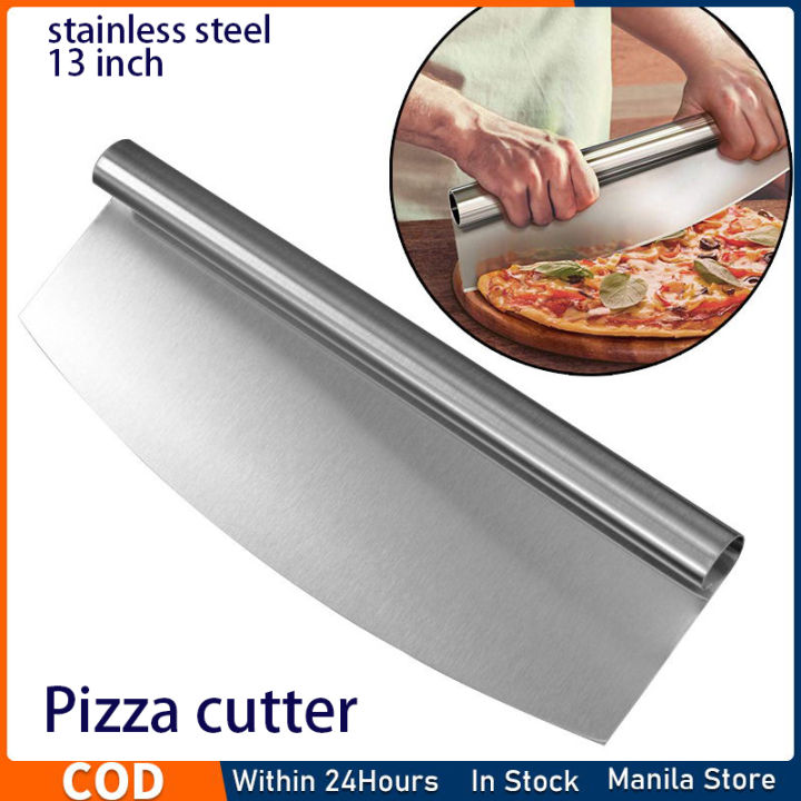 1pc Half Round Stainless Steel Dough Cutter Scraper For Baking Bread,  Noodle, Pastry, Onion Chopper