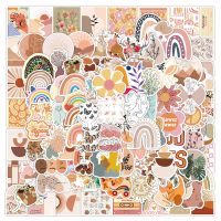 【LZ】 10/20/50/100pcs Vintage Art Bohemia Stickers Retro Boho Cartoon Morandi Vinyl Decals for Laptop Scrapbooking Notebook Case Decor