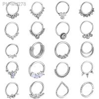 New Nose Piercing Ring Nase Cuff Septum Piercing Ring Titanium Steel Nariz Piercing Ear Cartilage Tragus Goth Piercing Nez Opal