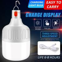 LED lantern bulb with hook Hanging 40W Emergency Lights Night Light led Lamp USB Rechargeable outdoor Garden Camping Tent Light