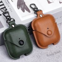 【hot sale】 ✑✗❂ C02 Luxury Soft For Airpods Case Accessories Luxury Leather Case For AirPods 2 pro Earphone 1 Black Cover With Keychain hook