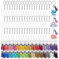 700Pcs Acrylic Clear Keychain Blanks for Vinyl with Blanks, Tassels, Jump Rings, Keychain Rings for DIY Keychain Craft