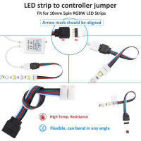 95PCS 5050 4 Pin LED Strip Connector Kit included 10mm LED Light with 2-Way Splitter Cable Connector Clip Screw