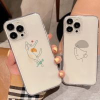 เคสโทรศัพท์ภาพวาดสไตล์โทรศัพท์แบบเรียบง่าย,สำหรับ iPhone 13 Pro Max 14 12 11 Mini X XR XS SE 6 7 8 Plus Carcasa