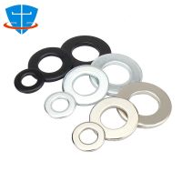 ㍿ M3 M4 M5 M6 M8 M10 M12 M14 M16 M18 M20 M24 M27 M30 Black 8.8 Grade Hardened Flat Washer Metal Thickened Furniture Gasket Washers