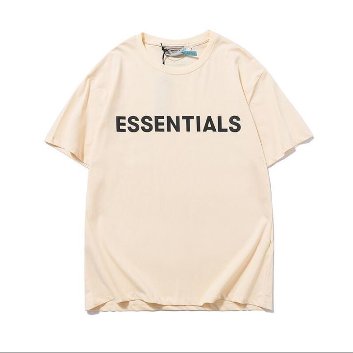 essentials-เสื้อยืดแขนสั้น-ชนิดผ้าฝ้าย-พิมพ์ลายแฟชั่น-สำหรับทุกเพศ