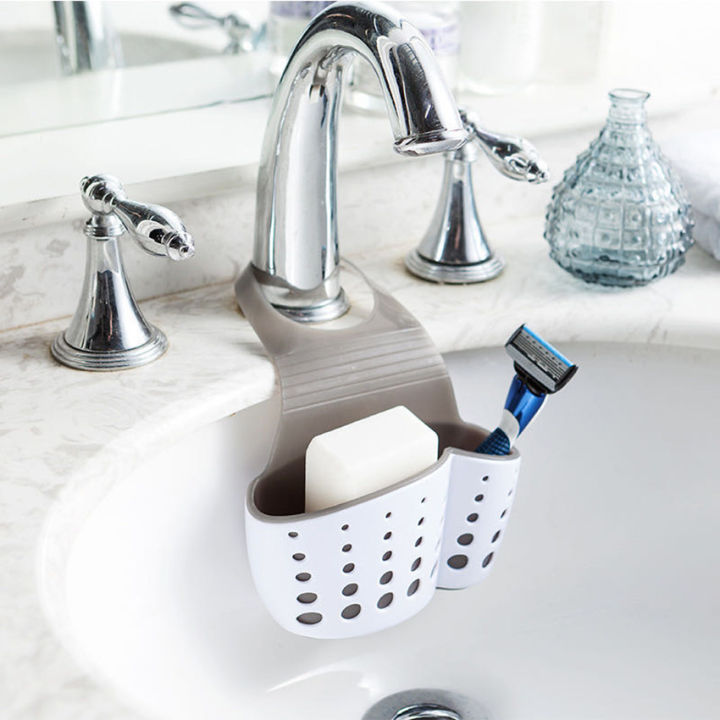 crvid-ที่ใส่ฟองน้ำล้างจาน-ที่ใส่แปรงสีฟัน-ที่แขวนซิงค์ล้างจาน-คละสี