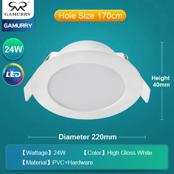GAMURRY 6/8 Inch LED Recessed Lighting, Baffle Trim 6000K ...