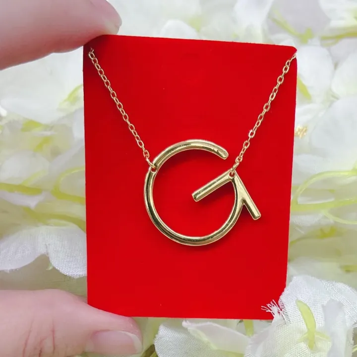 10k Gold Letter G Necklace Lazada PH
