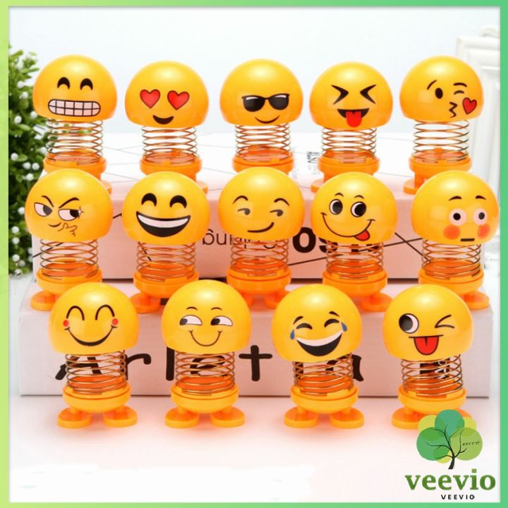 veevio-ตุ๊กตาอิโมจิ-ตุ๊กตาส่ายหัว-ตกแต่งรถภายใน-emoji-ตุ๊กตาส่ายหัวได้-ประดับยนต์-car-decoration-มีสินค้าพร้อมส่ง