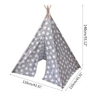 Play House Indoor Teepee Tent Building Interactive Assembly Tent for Girls Outdoor Yard Garden Play Gift Birthday Supply