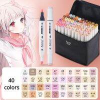 Soft Tip Skin Tone Colors Marker 6/24/30/40 Colours Anime Hand-drawing Flesh Colour Students Art Painting Watercolor Brush SetHighlighters  Markers