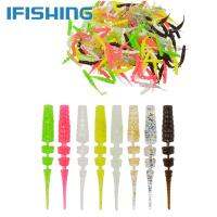 12PCS Worm Lures Polaris 42mm Pesca Bass Trout Winter Ice Fishing Injection Salts And Scents Soft Baits Fishing Accessories Accessories