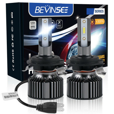 Bevinsee H7 LED Headlight For VW Jetta Magotan Bora Mercedes Benz CEMLCLKGLAGLS Class For Audi BMW Ford Car Light Bulb