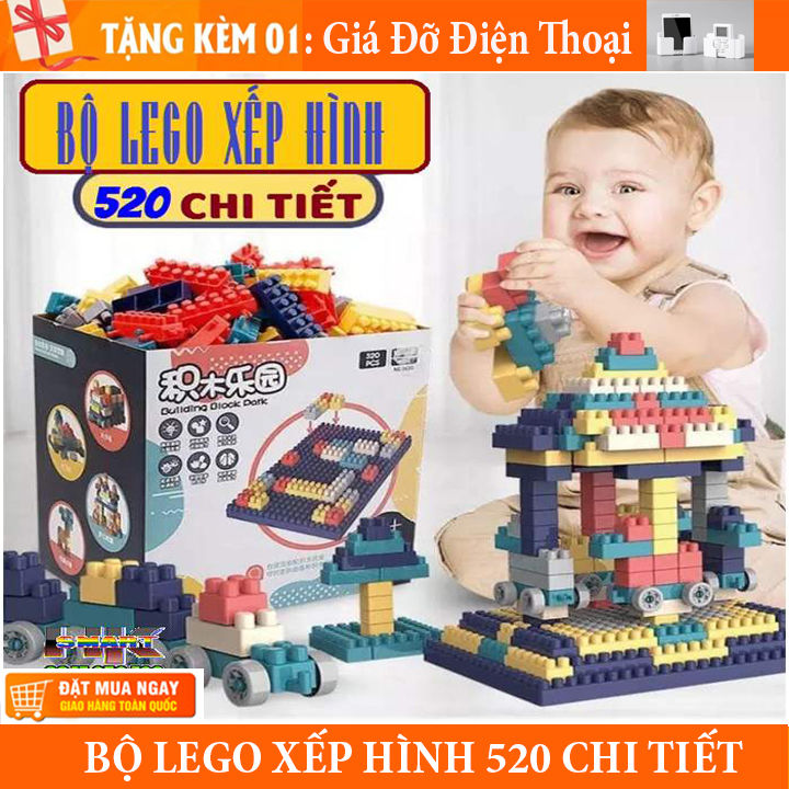 Bộ Đồ Chơi Trẻ Em Xếp Hình Lego 520 Chi Tiết Loại Lớn - Đồ Chơi Lắp Ráp Mô  Hình, Đồ Chơi Xếp Hình Lắp Ráp, Đồ Chơi Xếp Hình Cho Bé
