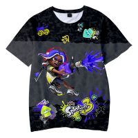 （Childrens adult size, in stock）Splatoon 3 Game 3D T-shirt Crewneck Short Sleeve Men Women Unisex  New Hot Sale Pullover Fashion Kpop Clothes（can Customizable）