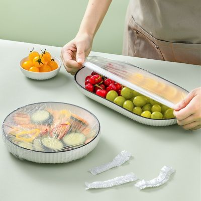 Food Grade Disposable Saran Wrap and Plastic Bags Keeping Food Fresh Dust-proof Bowl and Dish Covers Meal Covers