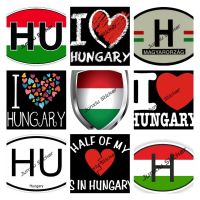 【cw】 Initial with Flag Hungary HU Car Sticker Decal Vinyl Accessories Cover Scratches Stickers 【hot】