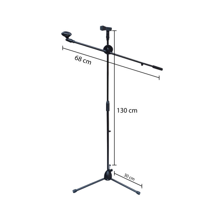 ขาตั้งไมโครโฟน-ขาไมค์-พร้อมคอจับไมค์-2-ตัว-ปรับความสูงได้-ขาตั้งไมค์บูม-1-ชิ้นtripod-based-microphone-stand-ruianshop