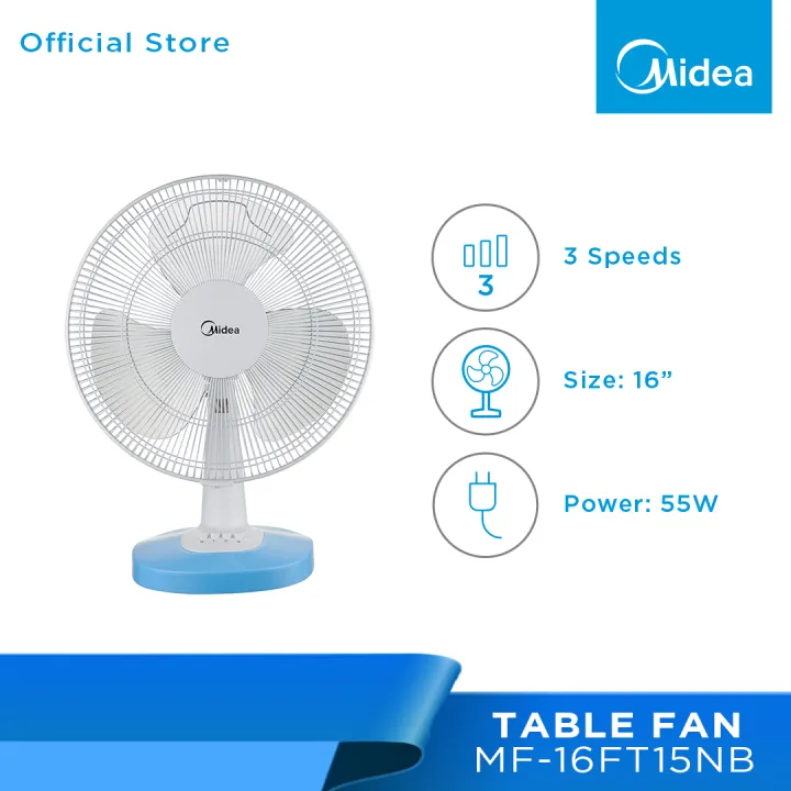 Midea Mf 16ft15nb 16 Inch Table Fan Fan 3 Speed Choices Lazada