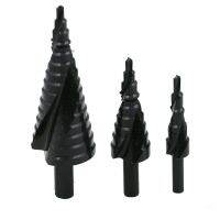 3PCS 4-32MM HSS Cobalt Step Drill Bit Set Nitrogen High Speed Steel Spiral For Metal Cone Triangle Shank Hole Cutter