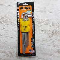 KONY ชุดประแจแอล ชุดประแจหกเหลี่ยม (หัวตัด) 9ตัว/ชุด ยาวพิเศษ HEX KEY SET