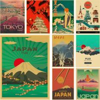 【YF】►♞❃  Japan Tourist Attractions Poster Paper Room Bar Scenic Spots Wall Painting