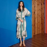 Patchwork Color Women Sleepwear Kimono Robe Summer New Home Clothing Intimate Lingerie Casual Print Flower Bathrobe Gown