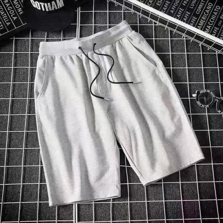 กางเกงขาสั้นอัศวินสำหรับผู้ชายกางเกงสามส่วนสำหรับใส่ในบ้านทำจากผ้าฝ้ายสวมใส่ในชายหาดฤดูร้อน