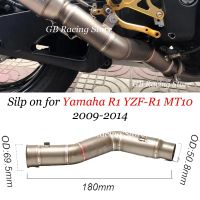 Silp on for Yamaha R1 YZF-R1 MT10 2009 2010 2011 2012 2013 2014 Motorcycle Middle Link Pipe Exhaust Without Muffler Tube Side