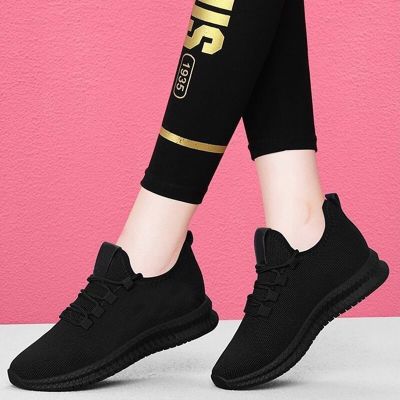Womens Breathable Non-slip Platform Fashion 2022 Autumn New Casual Shoes Korean Running Shoes Black Sneakers Shoes for Women