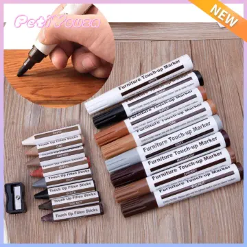 Katzco Furniture Repair Kit Wood Markers - Set of 13 - Light Colored  Markers and Wax