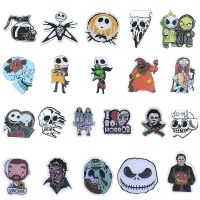 【lz】✣  1 pçs acrílico dos desenhos animados geladeira adesivo magnético horror esqueleto pizza fantasma flor abóbora para sempre geladeira ímã dia das bruxas