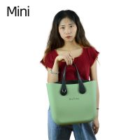 Ambag Obag mini O bag Style DIY กระเป๋ามินิ มีซิป ผ้าใบ ด้านในที่มีสีสัน หนัง PU สั้น ที่จับผู้หญิง EVA กระเป๋าซิลิโคน กระเป๋าถือ dje