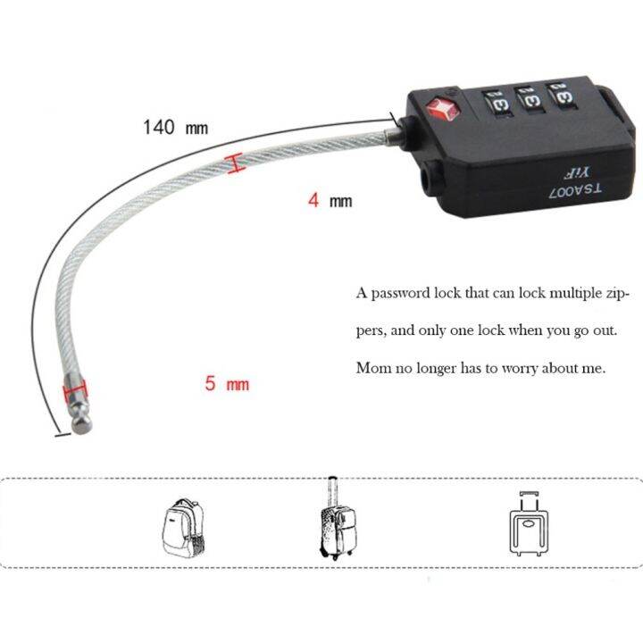 cc-3-digit-password-lock-wire-security-suitcase-luggage-coded-cupboard-cabinet-locker-padlock