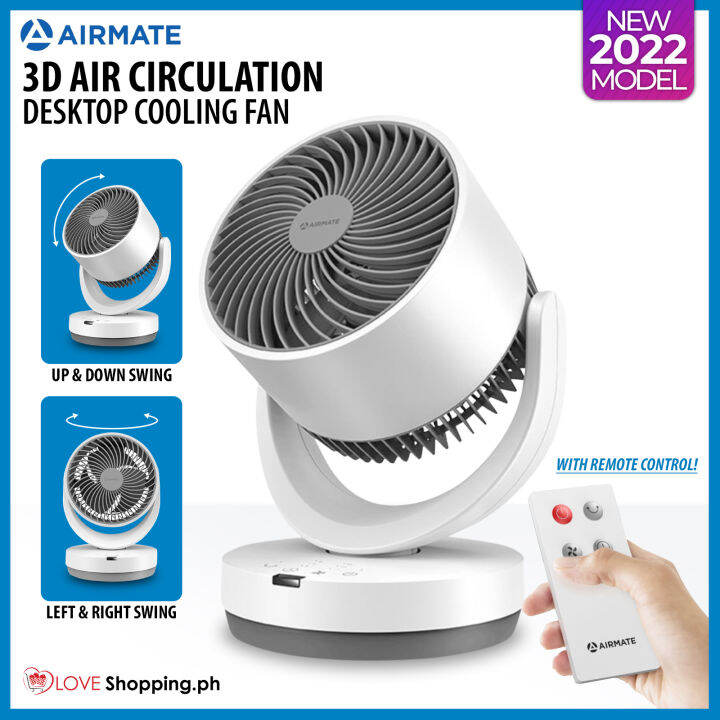 AIRMATE Air Circulation Cooling Fan 3Dimensional Airflow Desktop Fan