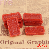 Fre 10pcs 1/12 dollhouse Miniature PLATE ตะกร้าจำลองถาดตุ๊กตาตกแต่งห้องครัว