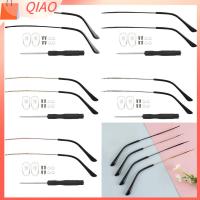 QIAO 1 Pair โลหะสำหรับตกแต่ง เครื่องมือซ่อมแซมเครื่องมือ แว่นตาสำหรับแว่นตา กันลื่น อุปกรณ์เสริมแว่นตา ขาเปลี่ยนได้ แขนแว่นตา กรอบแว่นตาแว่นตา