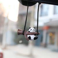 【LZ】☼  Bonito Swing Panda Car Ornament Espelho Retrovisor Automático Pendurado Pingente Acessórios de Interior Presente para Menina Decoração Criativa