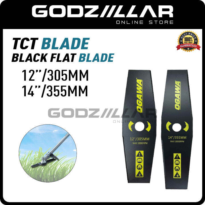Ogawa Grass Cutting Blade Brush Cutter Metal Blade Black Flat Blade