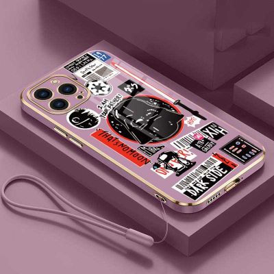 เคสโทรศัพท์ยางสตาร์วอร์สสำหรับ iPhone 15 Pro Max 15 Plus ปลอกกันกระแทกมีสไตล์