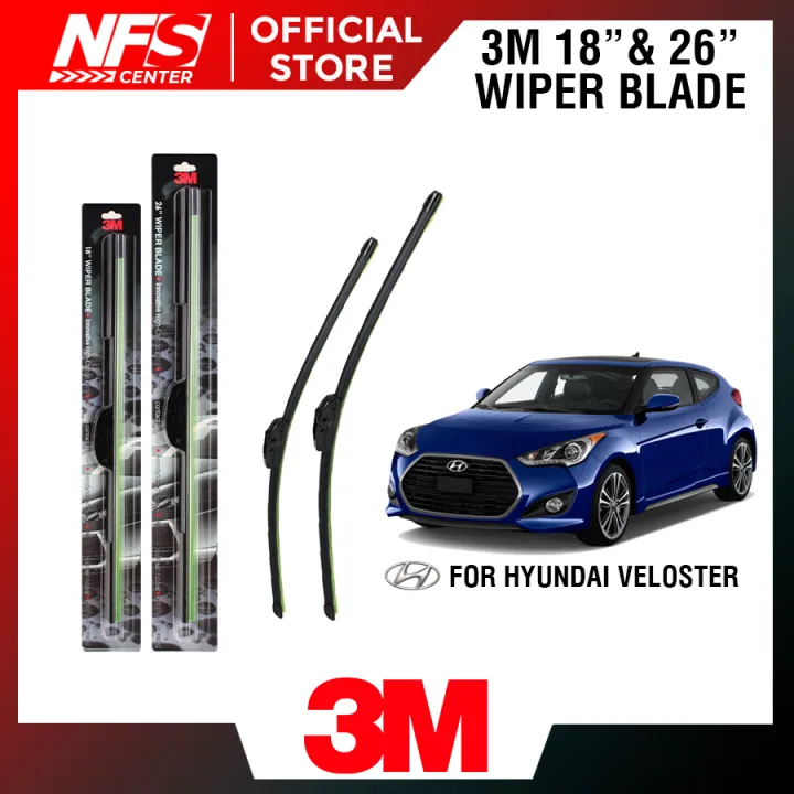 3M Auto Original Frameless Wiper Blade Bundle Set 18" & 26" for Hyundai